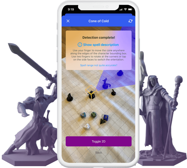AR Grimoire shows you spell ranges and areas of effect in augmented reality.